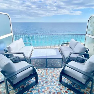 Sea Front View Roof Flat Apartment Nice